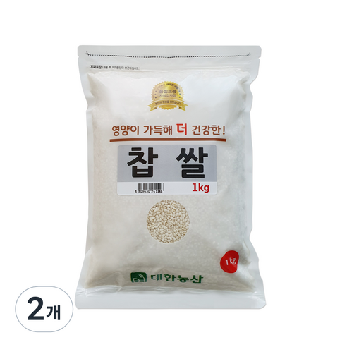 대한농산 찹쌀, 1kg, 2개