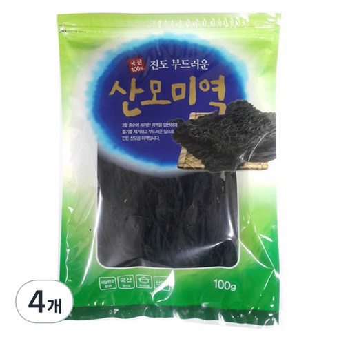 남포물산 진도 부드러운 산모미역, 100g, 4개