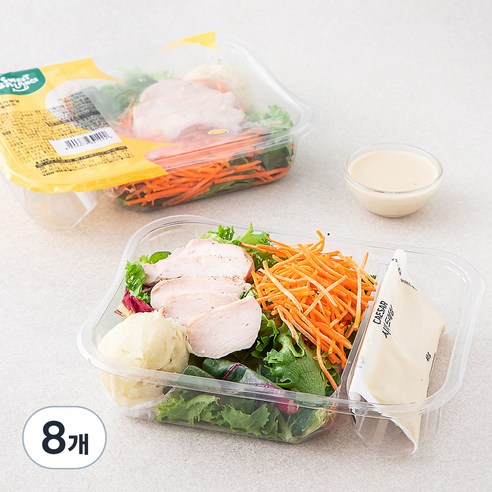스윗밸런스 시저 닭가슴살 심플 샐러드, 165g, 8개