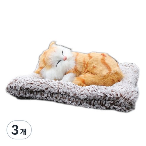 미니형 숯먹는 고양이 차량용 탈취용품 치즈양이, 1개입, 3개