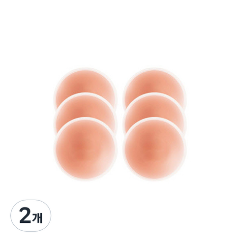 베아시스 실리콘 물놀이 틴케이스 니플 패치 원형 핑크 6p, 2개