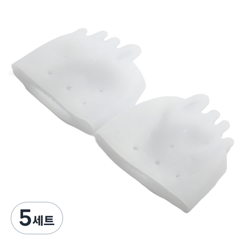 제이케이 자세교정 엄지 외반 충격흡수 발가락 분리기 양쪽착용 세트 화이트, 5세트