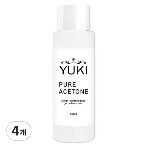 유키 퓨어 아세톤, 250ml, 4개