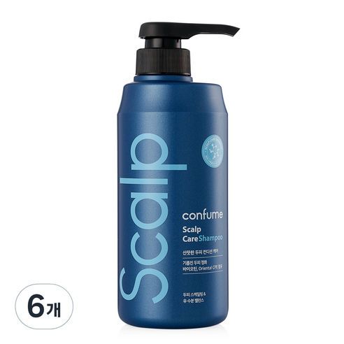 컨퓸 스칼프 약산성 카페인 샴푸, 500ml, 6개