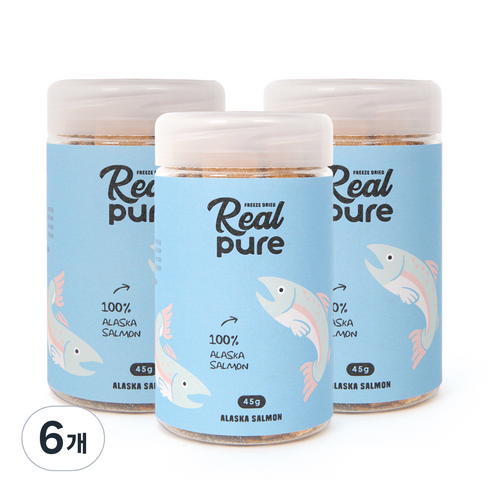 리얼퓨어FD 동결건조 고양이 간식 큐브 45g, 연어, 6개