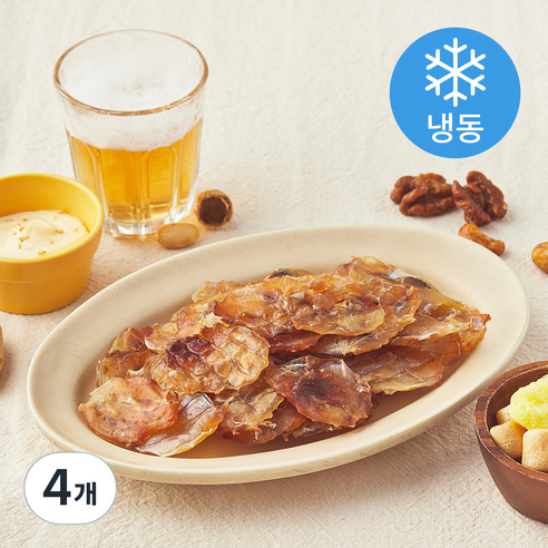 주안상점 쥐치구운포 (냉동), 100g, 4개