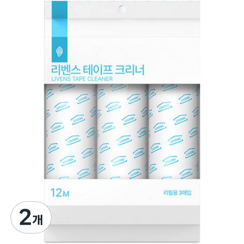 자우버탁 사선컷팅 돌돌이 테이프 클리너 리필 3p, 2개