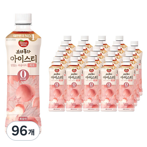 동원보성홍차 아이스티 제로 복숭아, 500ml, 96개