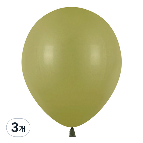파티팡 라운드 레트로 풍선 30cm 100p, 아보카도 그린, 3개