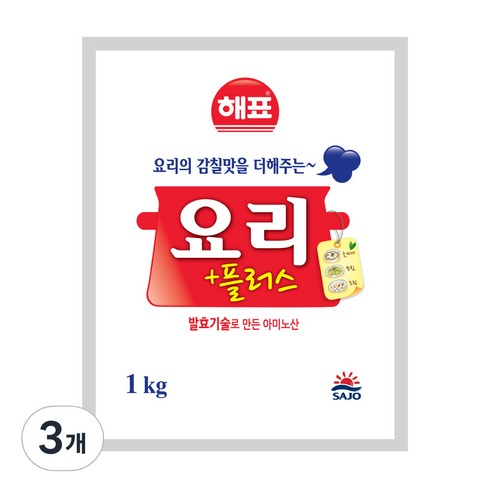 해표 요리플러스, 1kg, 3개