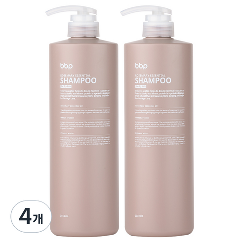바디버든프로젝트 건성 샴푸 로즈마리향, 4개, 1010ml