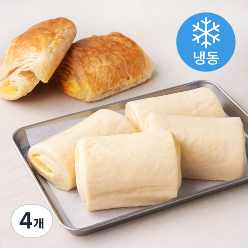 맘쿠킹 브리도 뺑라크림 생지 (냉동), 90g, 4개입, 4개