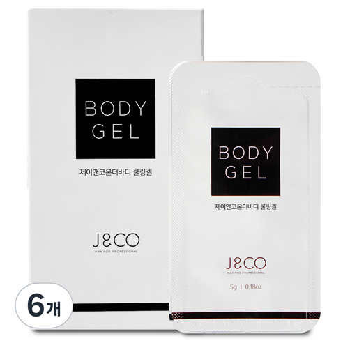 제이앤코 온더바디 쿨링겔 파우치형 10p, 50g, 6개