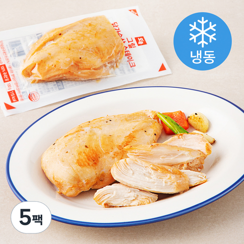 오쿡 그릴 닭가슴살 스테이크 (냉동), 100g, 5팩
