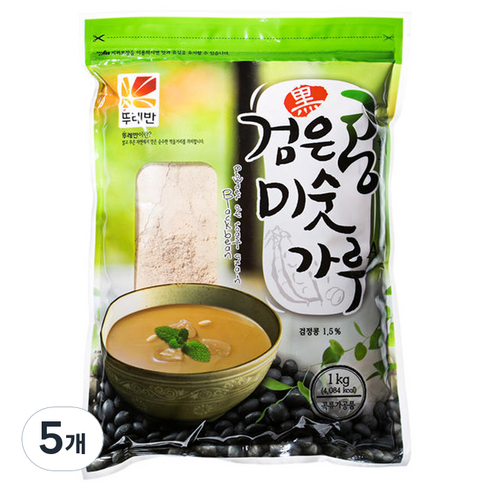 뚜레반 검은콩 미숫가루, 1kg, 5개