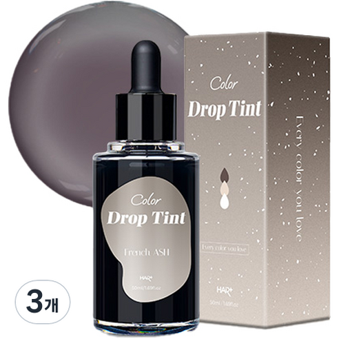 헤어플러스 컬러 드롭 틴트 50ml, 3개, 프랜치애쉬