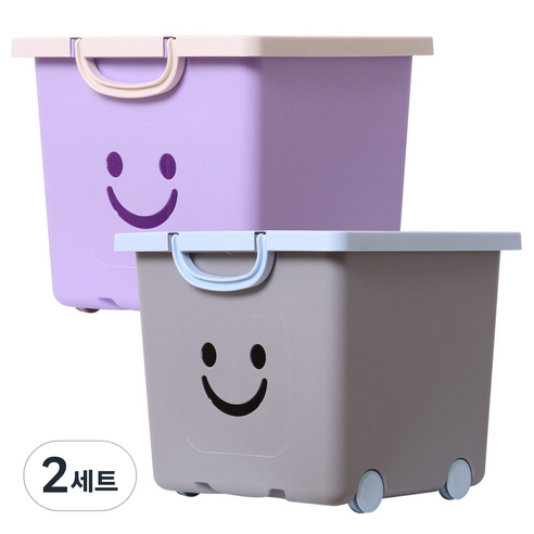 보노하우스 모던 해피박스, 바이올렛+그레이, 370 x 370 x 320 mm, 2세트