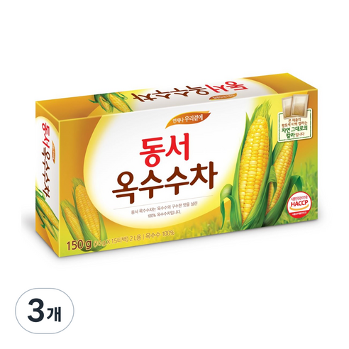 동서 옥수수차 티백, 150g, 3개