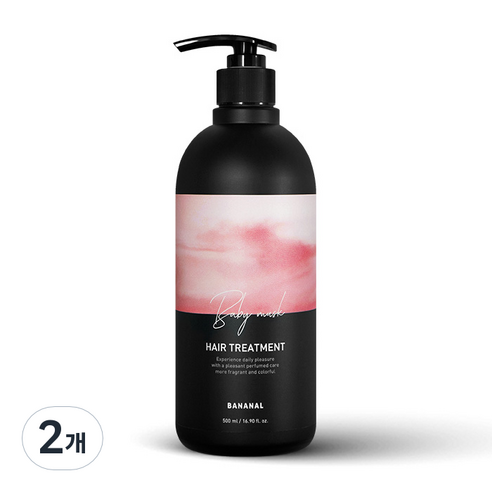 바나날 퍼퓸드 헤어 트리트먼트 베이비 머스크, 500ml, 2개