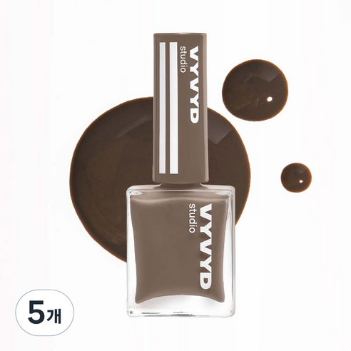 비비드스튜디오 네일 플래쉬 매니큐어, NO 30 아프로 브라운, 10ml, 5개