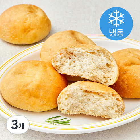 야미요밀 정성가득 채식 두유현미 쌀모닝빵 (냉동), 3개, 225g