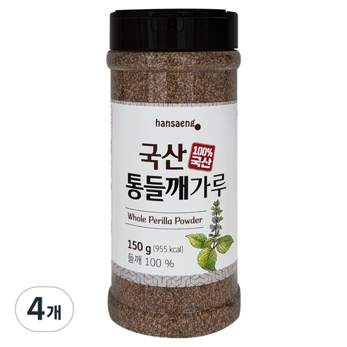 한생 국산 통들깨가루, 150g, 4개