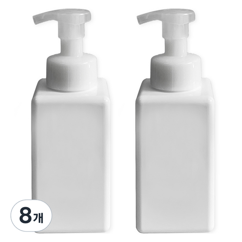 뉴앤룩 디스펜서 핸드워시 거품용기 450ml, 화이트, 8개
