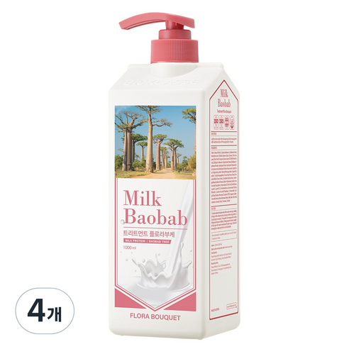 밀크바오밥 트리트먼트 플로라부케, 1000ml, 4개