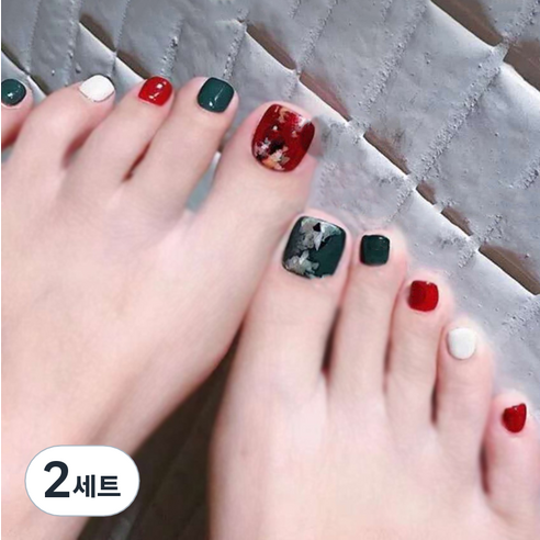 잇템샵 여름 네일아트 페디큐어 스티커 세트, 2세트, HL-061 아메시스