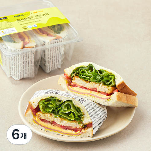 자람홈 해시브라운 샌드위치, 305g, 6개