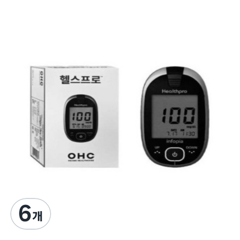 오상헬스케어 헬스프로 혈당 측정기, hp_001, 6개