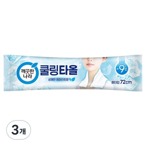 깨끗한나라 페퍼민트 쿨링타올, 29g, 3개