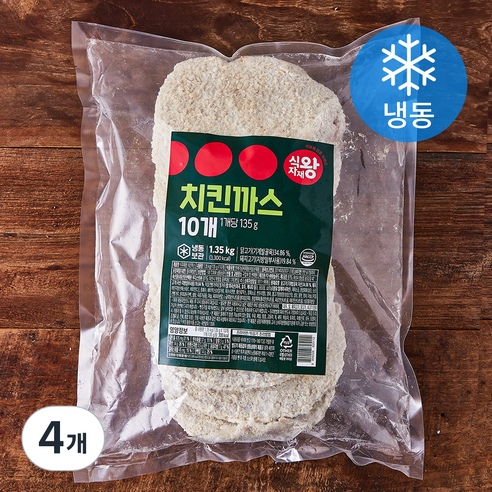 식자재왕 치킨까스 민찌 10개입 (냉동), 1.35kg, 4개