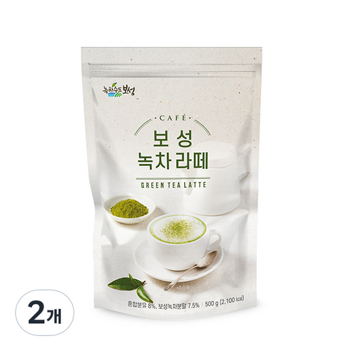 녹차수도보성 보성 녹차 라떼 파우더, 500g, 1개입, 2개