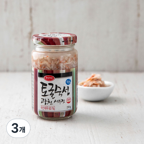 한성기업 토굴숙성 광천새우젓, 250g, 3개