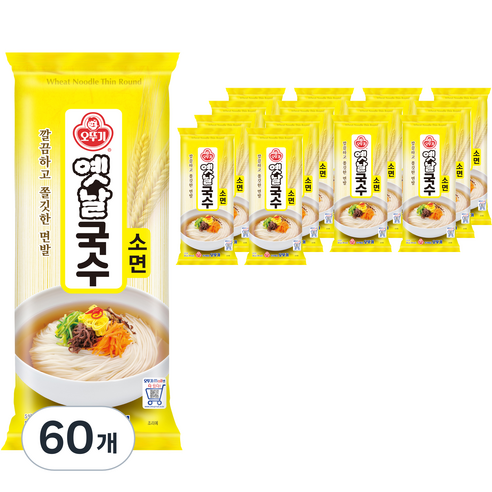 오뚜기옛날 국수 소면, 500g, 60개