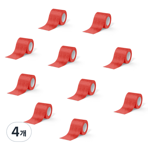 데이바이데이 바른생활이야기 밴드 5cm x 4.5m 레드, 4개, 10개입