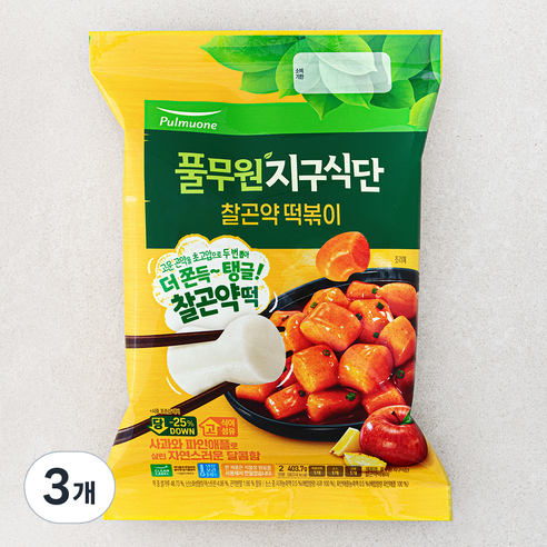 풀무원 지구식단 찰곤약 떡볶이 2인분, 403.7g, 3개
