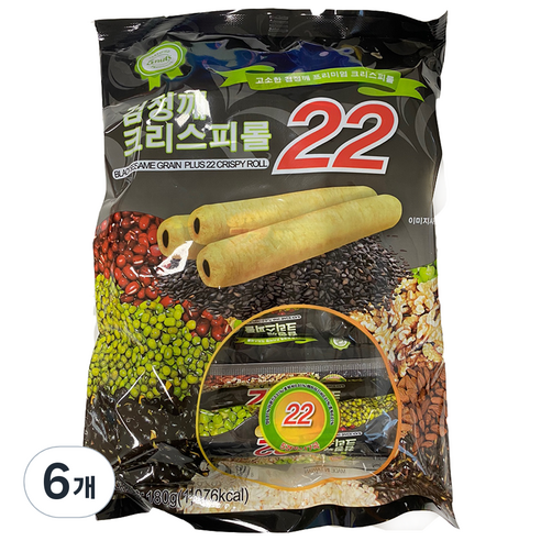 크리스피롤22 검정깨 막대과자, 180g, 6개