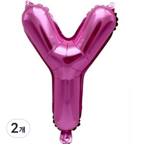 팡파티 레터링 알파벳 풍선 Y 40cm, 퍼플, 2개