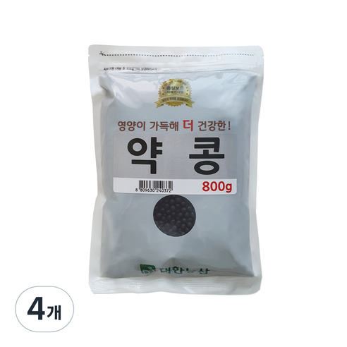 대한농산 약콩 쥐눈이콩, 800g, 4개