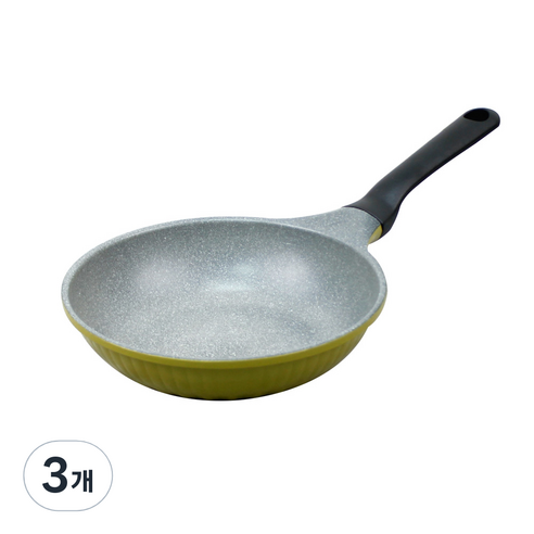리빙온 올리브 스톤 후라이팬, 20cm, 3개