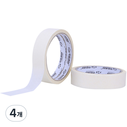 마이데일리 무지 마스킹 페이퍼 테이프 2.4cm x 15m, 화이트, 4개