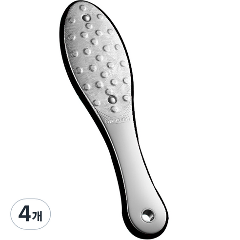 브루이 철 양면 발각질 제거제 블랙, 1개입, 4개