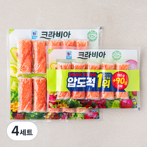대림선 크라비아 맛살 180g + 90g 세트, 270g, 4세트