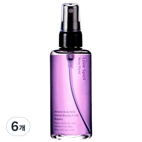 나인포인트 퍼퓸 모이스처 바디 미스트 러브스펠, 100ml, 6개