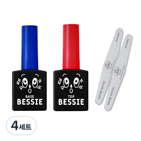 베씨 베이스젤 + 탑젤 + 지브라파일 2p 세트, 베이스젤, 탑젤, 지브라파일(180/240), 4세트
