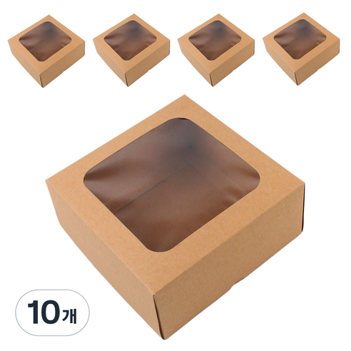 아이엔피 감동 창 기프트 조립식 상자 15호 15 x 15 x 6.5 cm, 크라프트, 10개