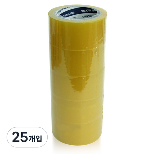 보스테이프 THE 튼튼한 박스테이프 경포장용 53MIC 48mm x 50m, 투명, 25개입