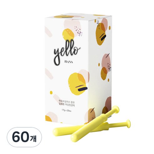 옐로하나 이너케어 여성청결제, 1.7g, 60개